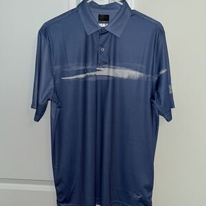 Greg Norman The Shark Polo GOLF shirt- green scene print M Lochmere Golf Club